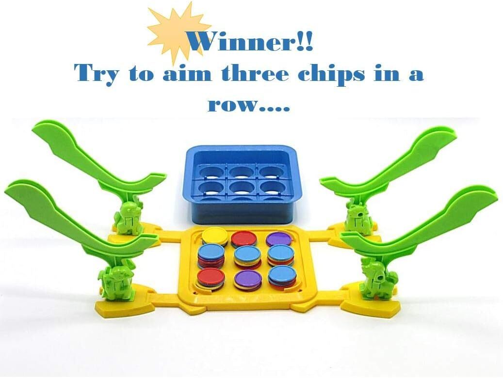 YUEQITOYS Triple Loop Game - Fast-Paced Tic Tac Stack Action Game 2-4 Players Educ ( (6)