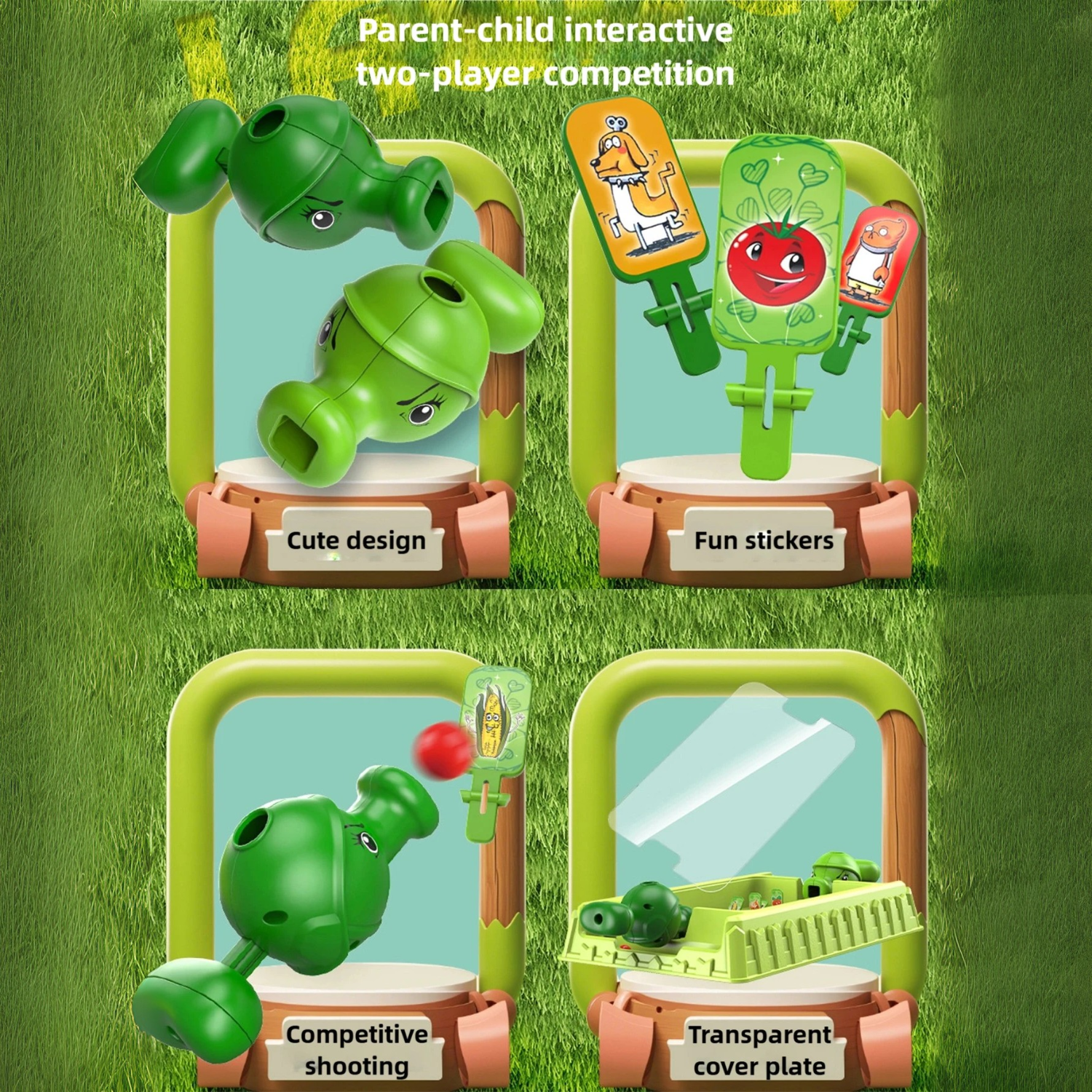 2 Players Plant Shooter Arena - 2 Players Educational Toy (Toys & Board Games) QH209611 (2)