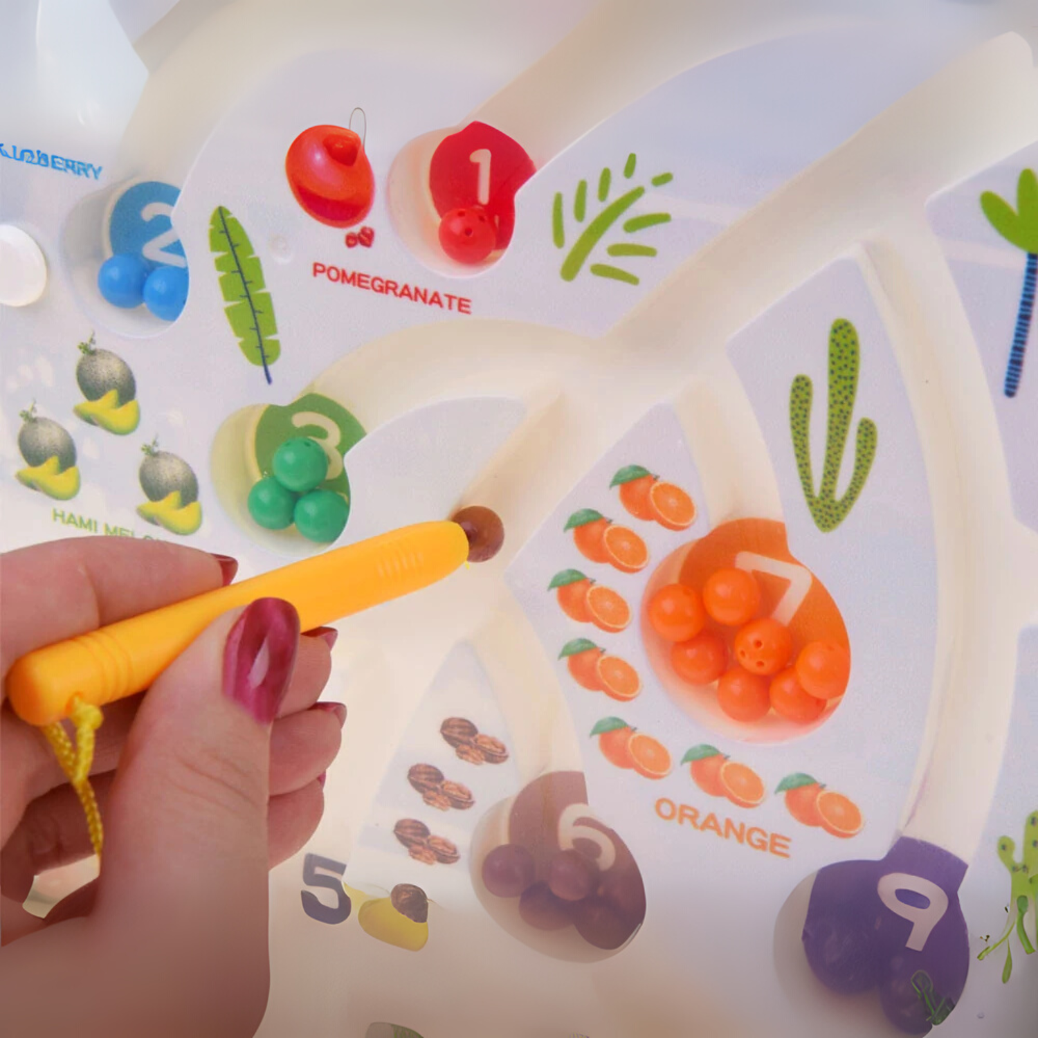 TELSCH Magnetic Maze Tracing Board Fruit Theme - Early Learning Education ( (3)