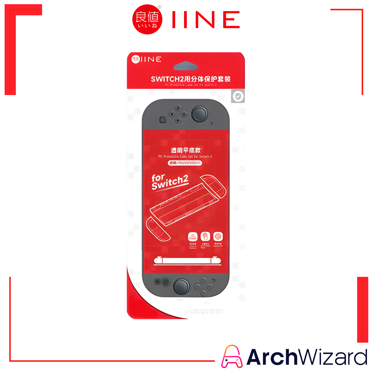 IINE Hard Shell Clear & Transparent Theme for NS2 (Nintendo Switch 2 Accessory) (1)