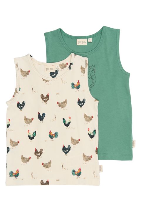 PP0161 - PPStar Boys Undershirt 2-pack - Eggnog Rooster AOP - Extra 0