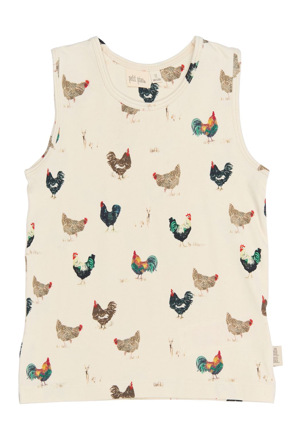 PP0161 - PPStar Boys Undershirt 2-pack - Eggnog Rooster AOP - Extra 3