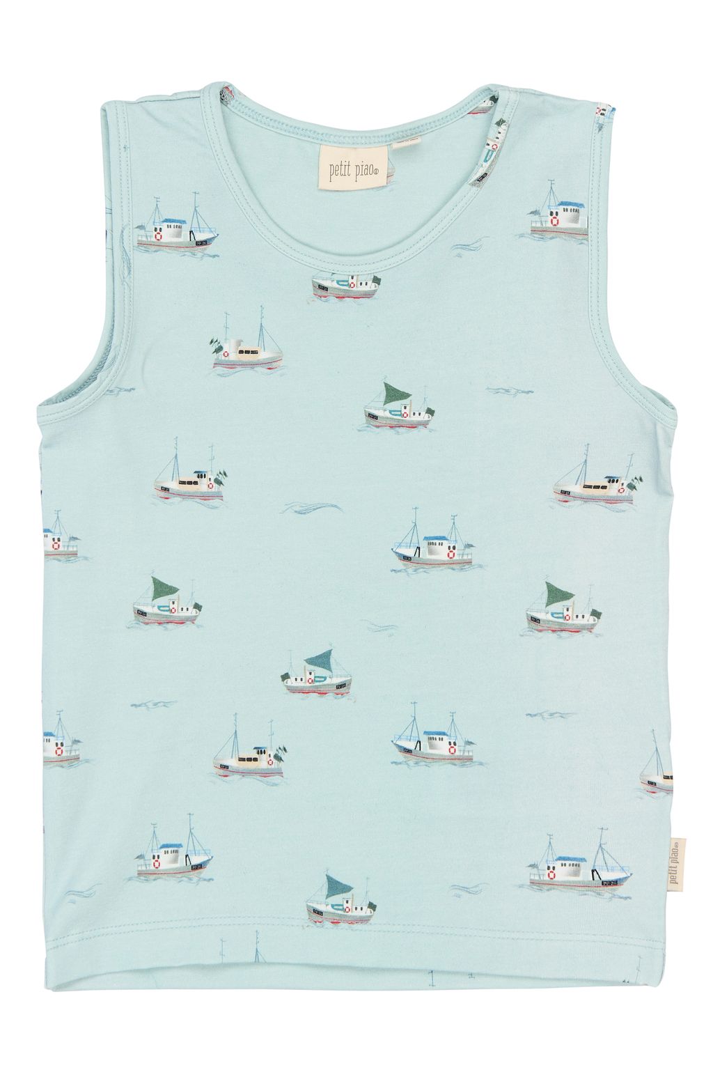 PP0161 - PPStar Boys Undershirt 2-pack - Illusion Blue Boat AOP - Extra 4
