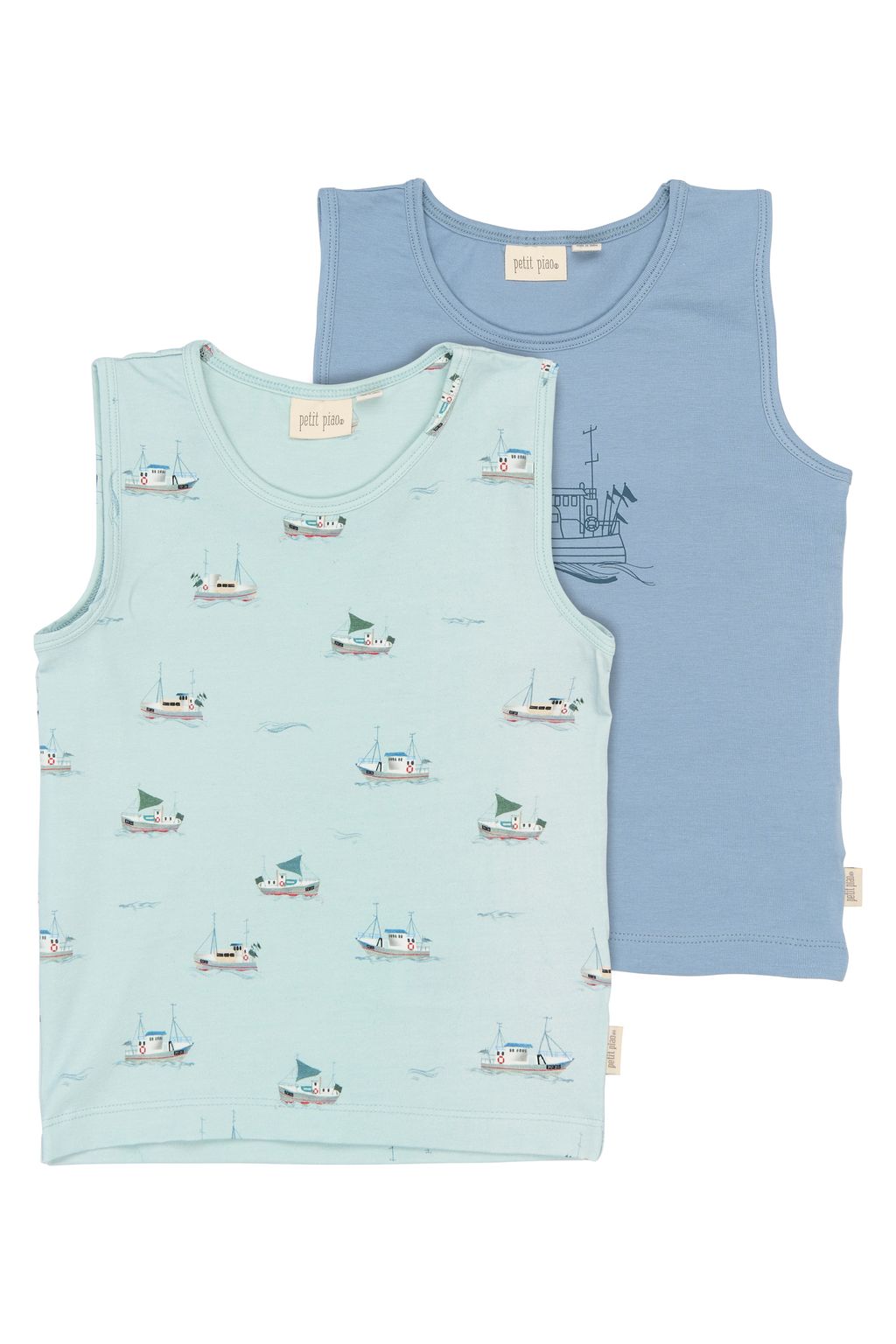 PP0161 - PPStar Boys Undershirt 2-pack - Illusion Blue Boat AOP - Main