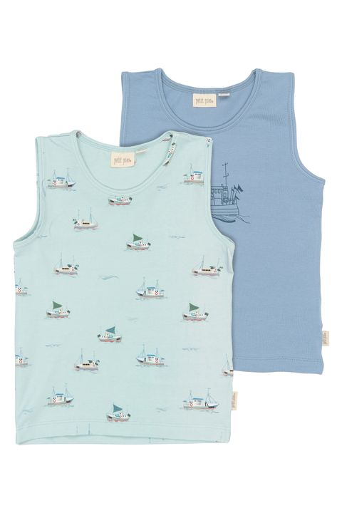 PP0161 - PPStar Boys Undershirt 2-pack - Illusion Blue Boat AOP - Main