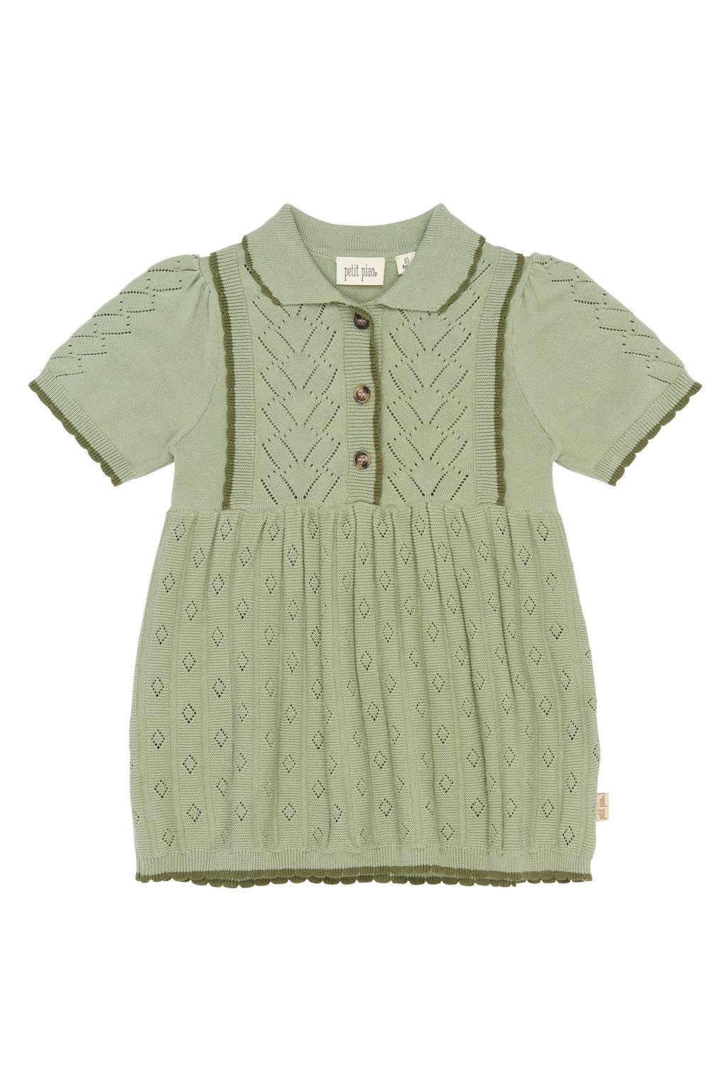 PP0217 - PPEdel S_S Knit Dress - Mosstone - Main