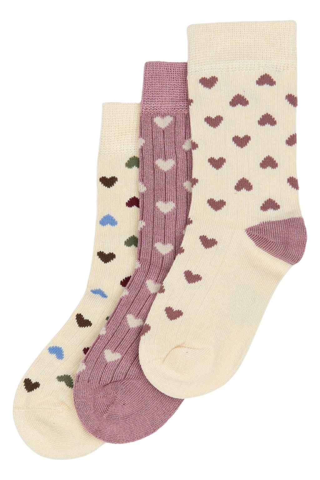 MP31 - MiniPop Season Bamboo Socks 3 Pcs - Heart Mix - Main