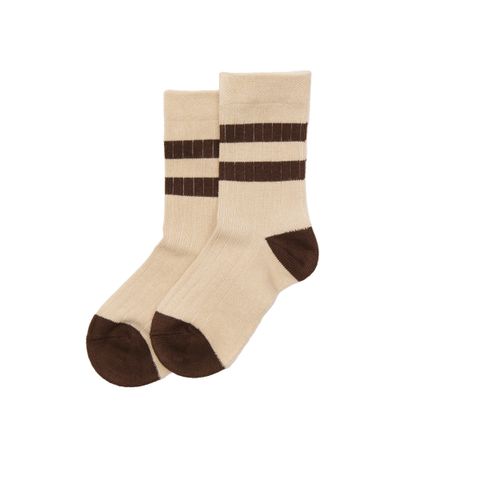 MiniPop® Bamboo Socks Sport Offwhite-Coffee