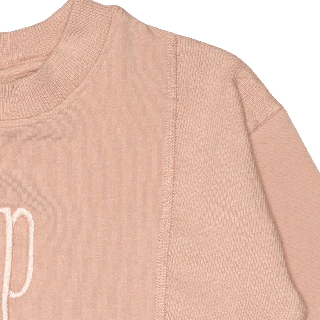 Sweat Shirt Rib Emb Adobe Rose 2