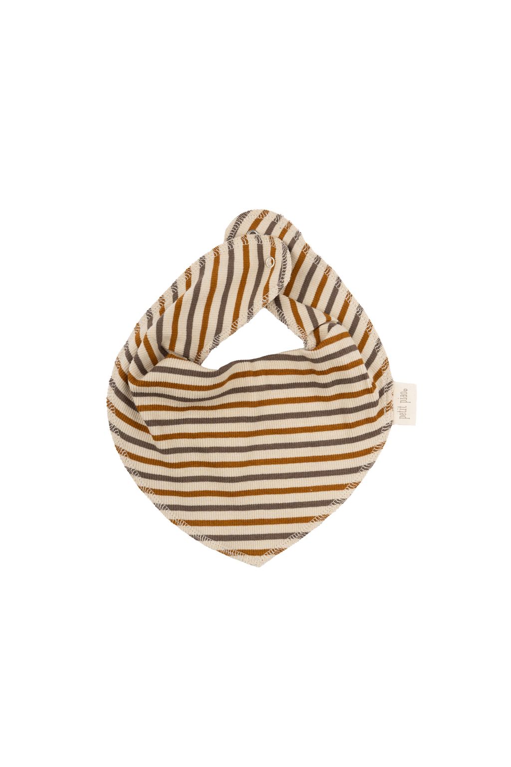 PP300 - Bib Modal Striped - Chocolate brown-golden sun-dark off white - Extra 0