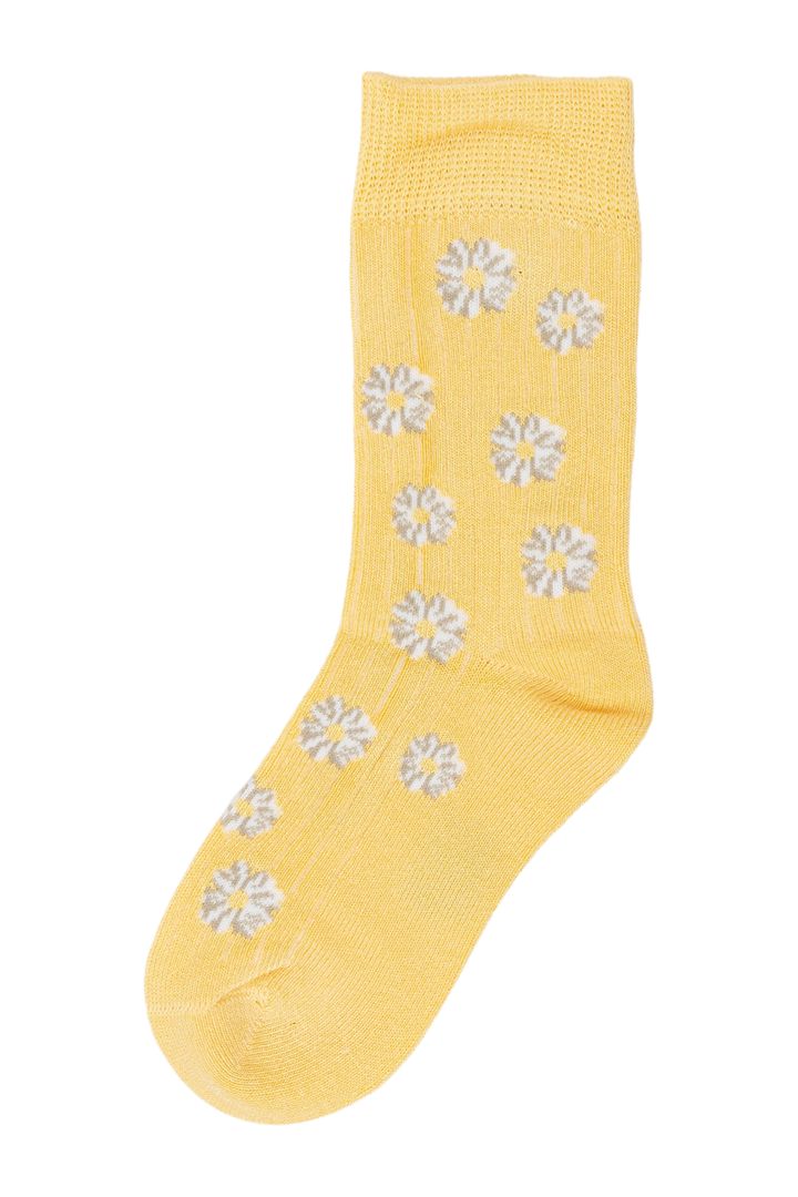 MP22 - MiniPop® Bamboo Motif Socks - Yellow sun-flower - Extra 0