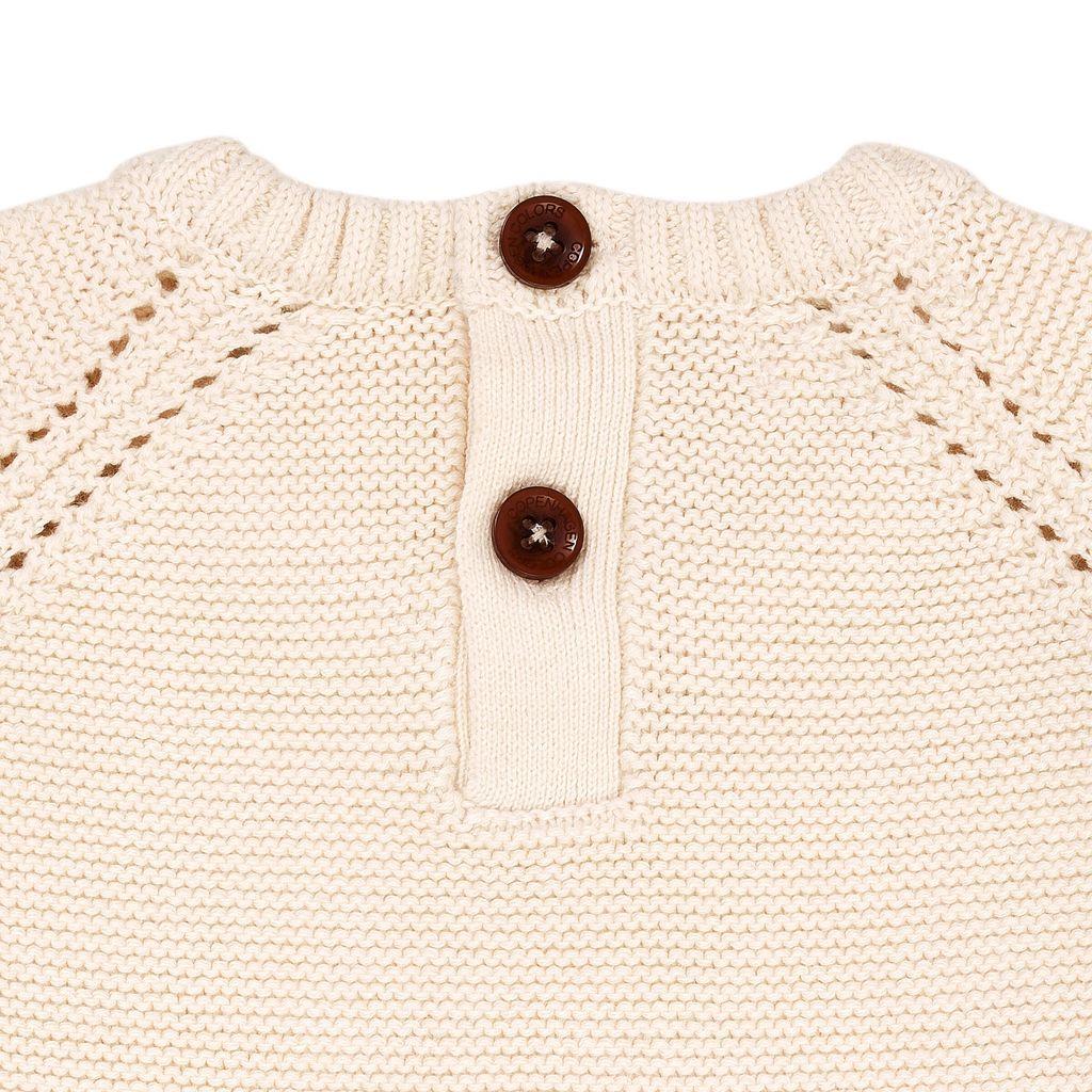 KNITTED PULLOVER W FRILL CREAM 4