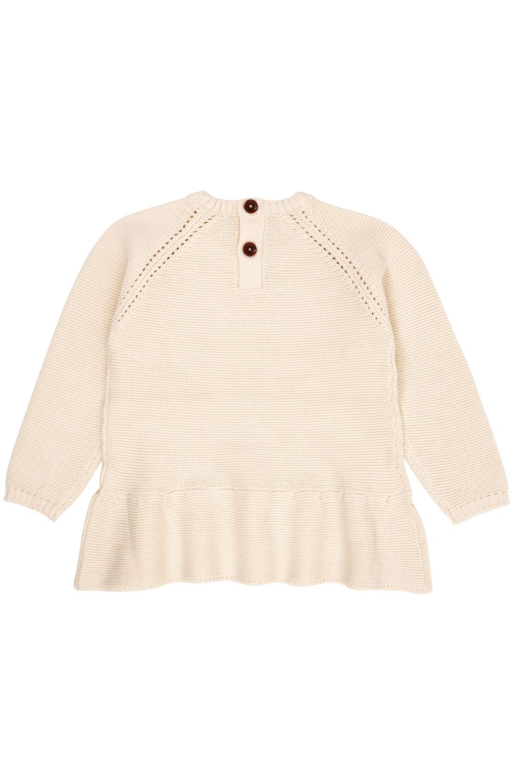 KNITTED PULLOVER W FRILL CREAM 2