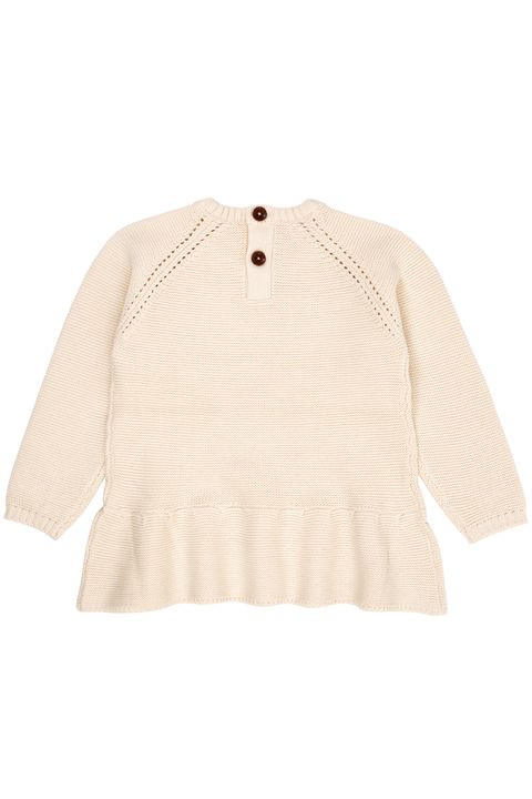 KNITTED PULLOVER W FRILL CREAM 2