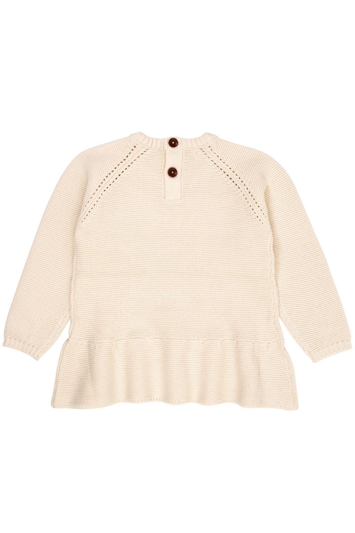 KNITTED PULLOVER W FRILL CREAM 2
