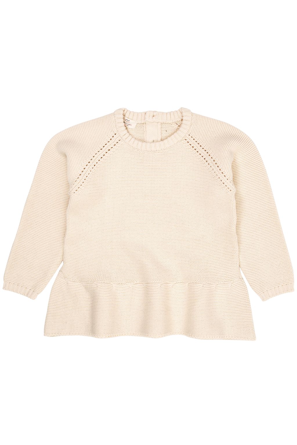 KNITTED PULLOVER W FRILL CREAM