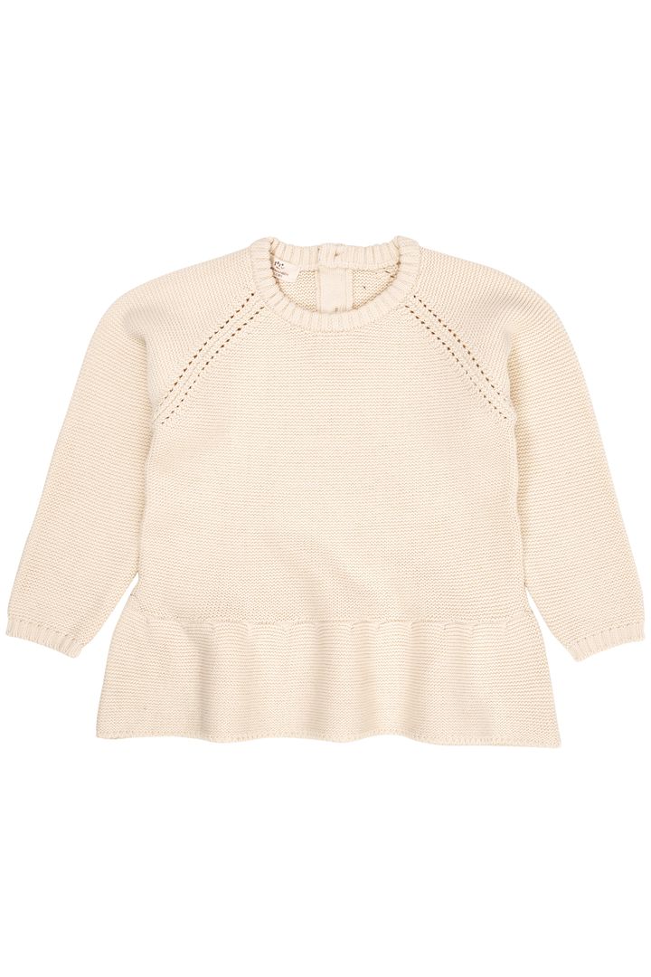 KNITTED PULLOVER W FRILL CREAM