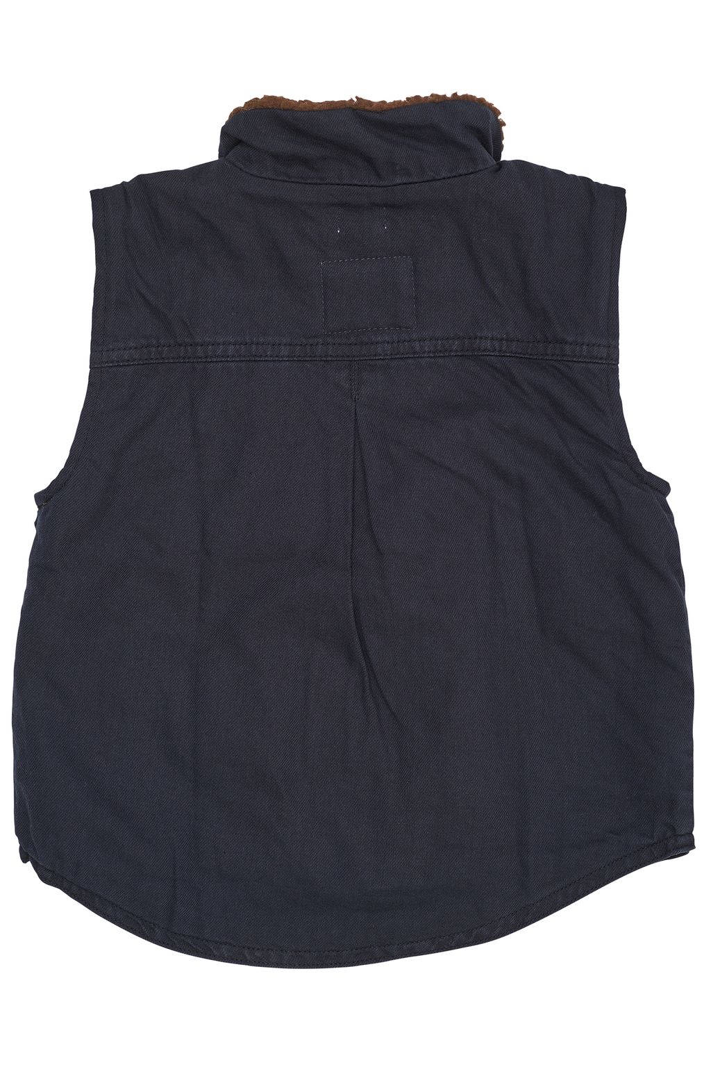 TWILL VEST W SHERPA COLLAR NAVY 2