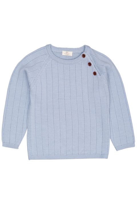 MERINO KNITTED BLOUSE DUSTY BLUE