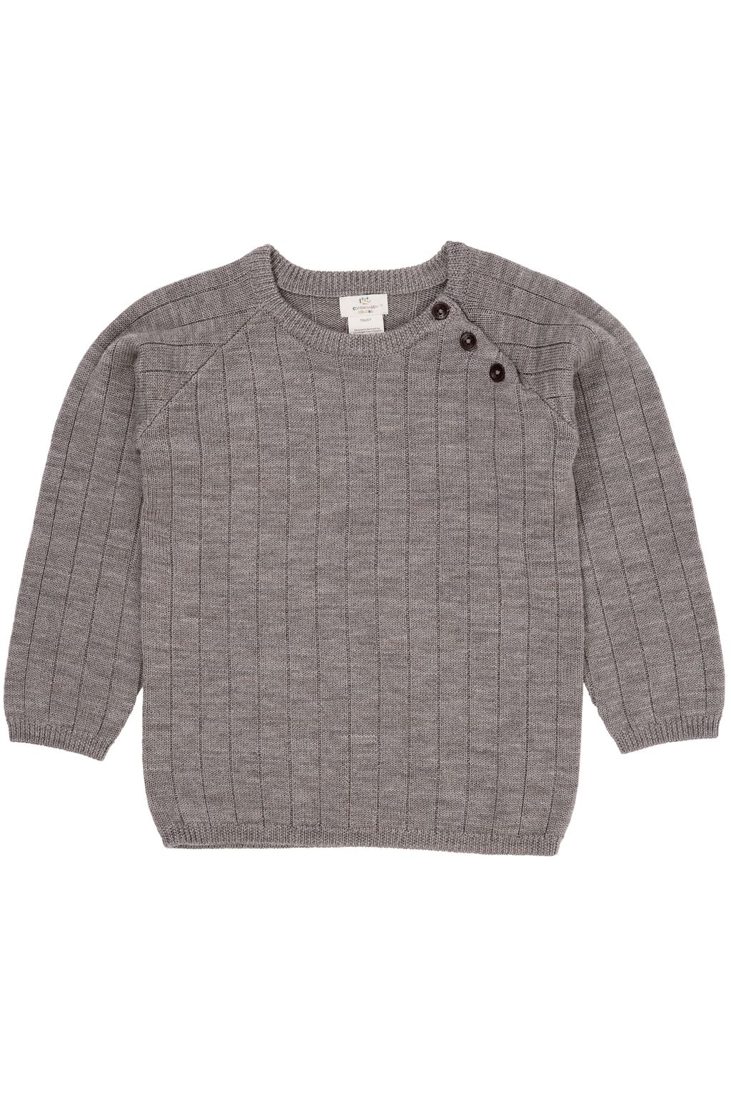 MERINO KNITTED BLOUSE NATURAL MELANGE