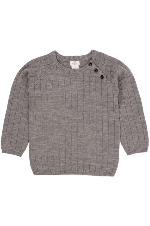 MERINO KNITTED BLOUSE NATURAL MELANGE