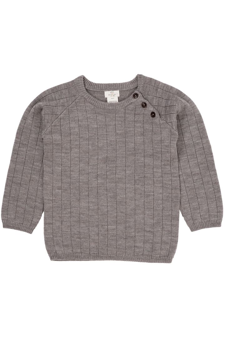 MERINO KNITTED BLOUSE NATURAL MELANGE