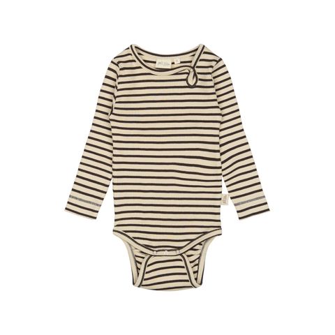 PP301 - Body L-S Modal Striped - Coffee bean-off white - Extra 0-Photoroom