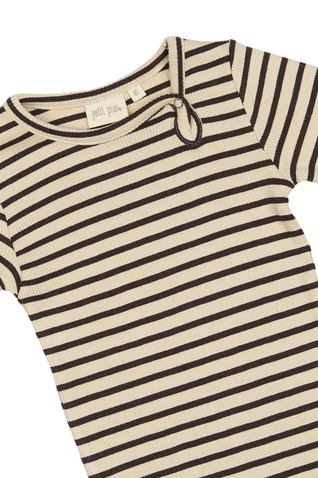 PP301 - Body L-S Modal Striped - Coffee bean-off white - Extra 2