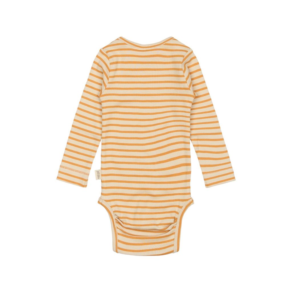 PP301 - Body L-S Modal Striped - Sunflower-off white - Extra 1-Photoroom