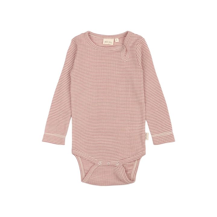 PP901 - PPDante Body L-S Merino Wool Striped - Nostalgic Rose-Dark Off White - Extra 0-Photoroom