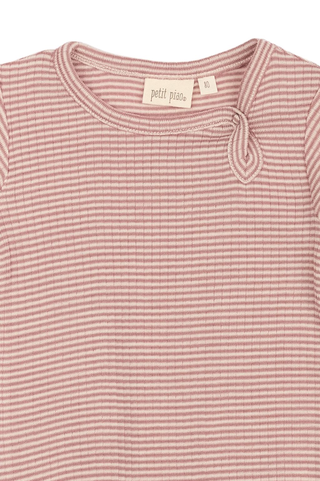 PP901 - PPDante Body L-S Merino Wool Striped - Nostalgic Rose-Dark Off White - Extra 2