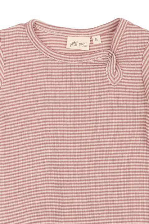 PP901 - PPDante Body L-S Merino Wool Striped - Nostalgic Rose-Dark Off White - Extra 2