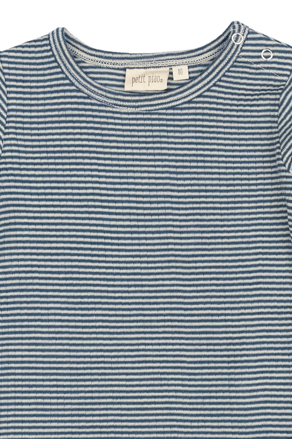 PP903 - PPDante T-Shirt L-S Meriono Wool Striped - Ensign blue-dark off white - Extra 2