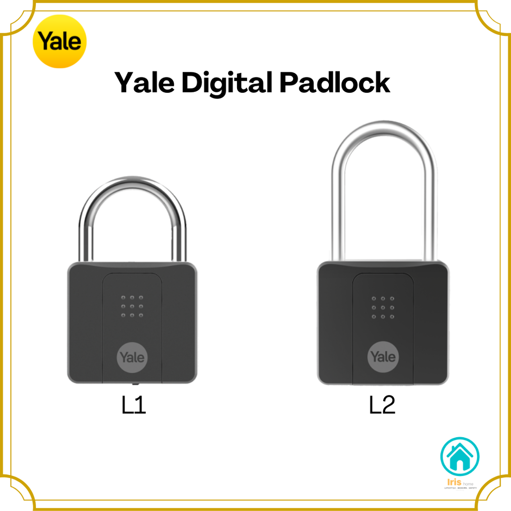 New Arrival Yale Digital Finger Print Padlock, Bicycle Lock Iris Home