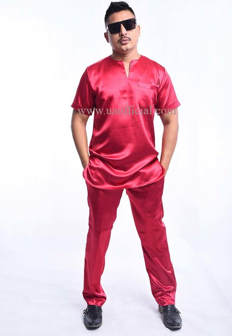 Baju Melayu Lengan Pendek Saputra Uabmjs01 031 Maroon Ua Boutique The Style Begins Here