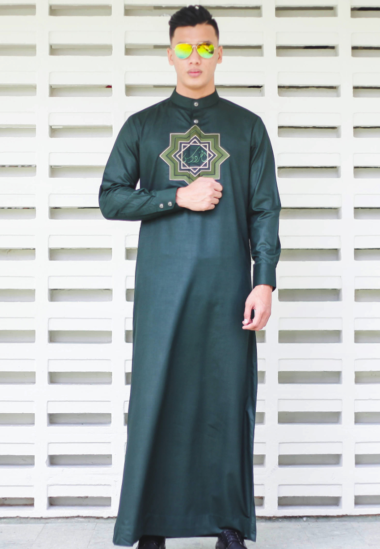 jubah emerald green