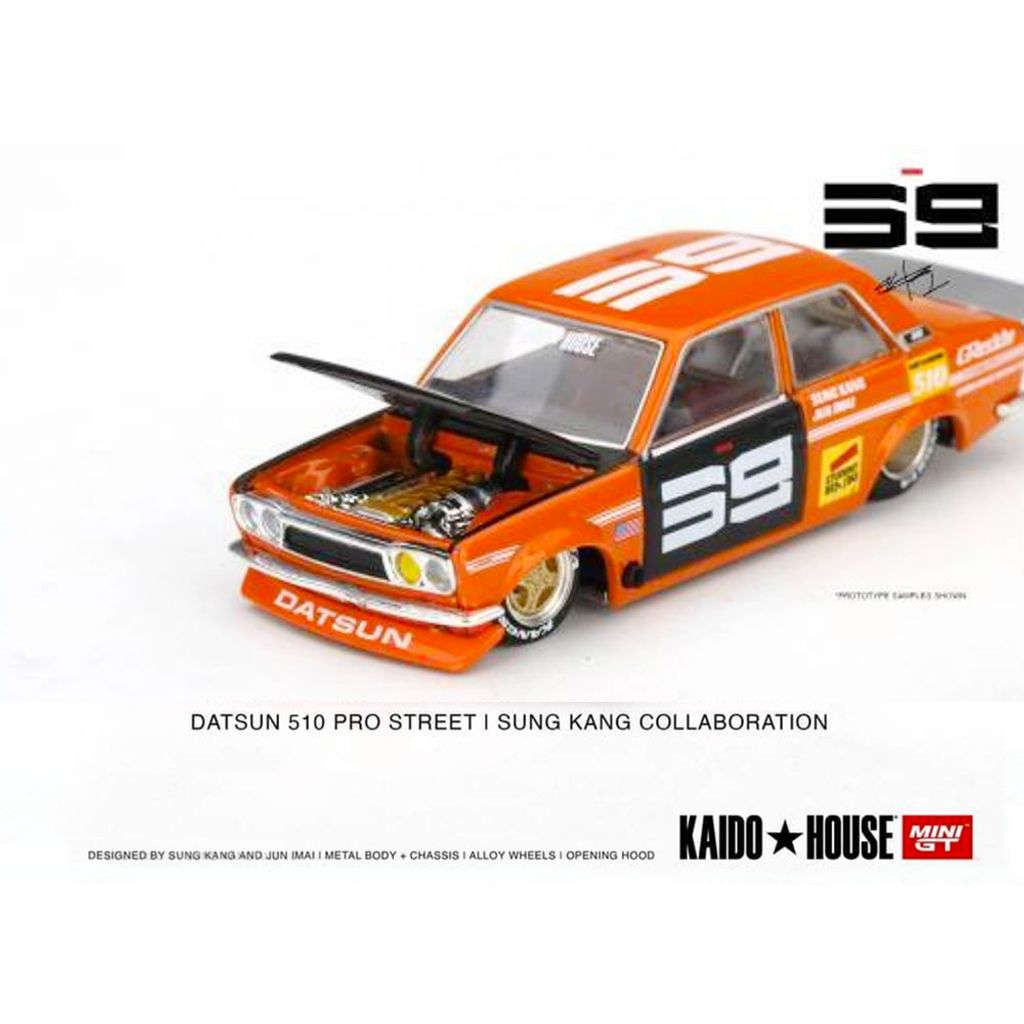 Kaido House x Mini GT Datsun 510 Pro Street SK510 Orange3