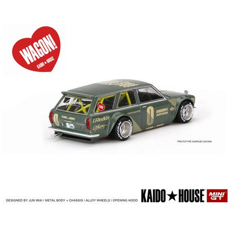 DIECAST_MINIGT Datsun Kaido 510 Wagon Green1