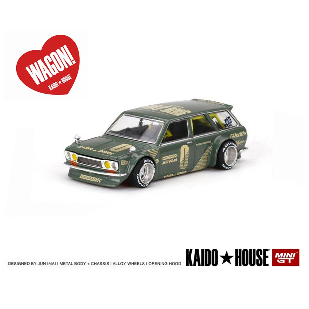 DIECAST_MINIGT Datsun Kaido 510 Wagon Green3