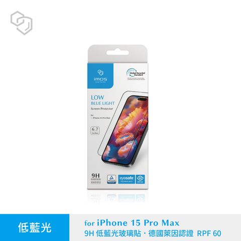 imos-iPhone 15 Pro Max 低藍光螢幕玻璃貼