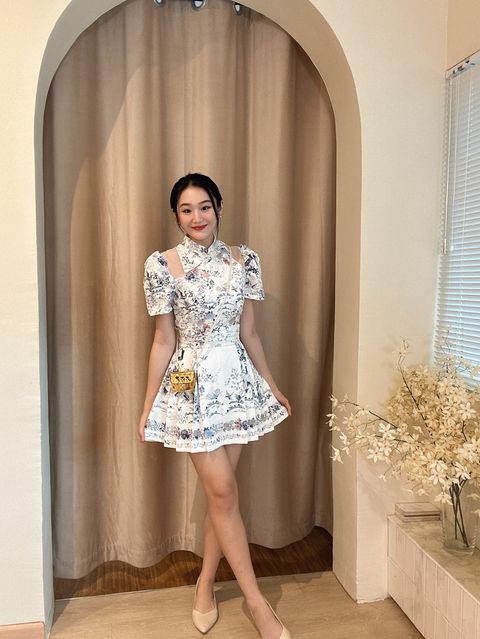 52684 Cheongsam Set Wear (Top + Skort) – Angel Dress
