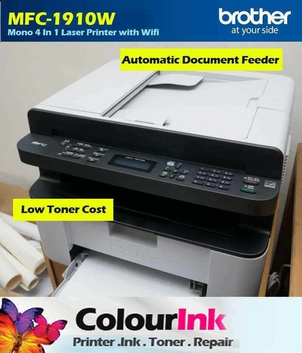 Brother MFC-1910W Mono Laser Printer with Additional Toner