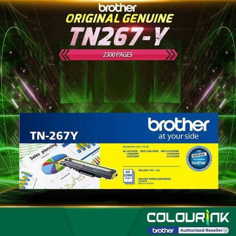 BROTHER TN-267 BK/C/M/Y ORIGINAL TONER HL-L3230CDN/DCP-L3551CDW/MFC-L3750CDW  (TN-267BK TN-267C TN-267M TN-267Y TN267)