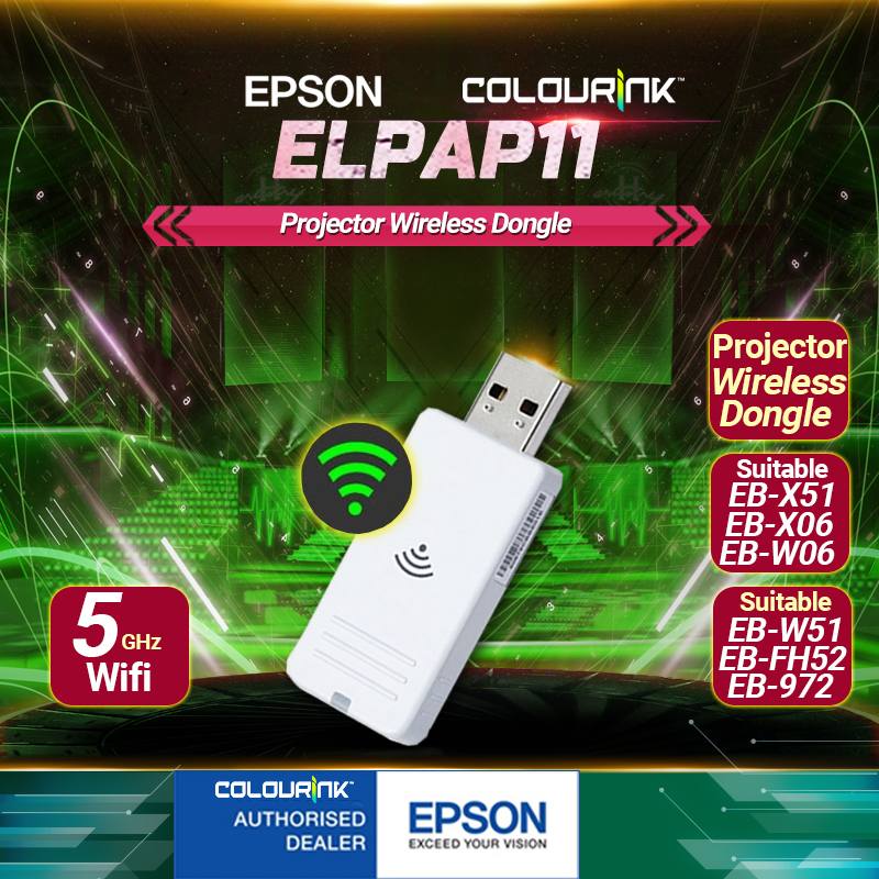 EPSON ELPAP11 Projector Wireless Dongle for EB-W51, EB-X51, EB-X06