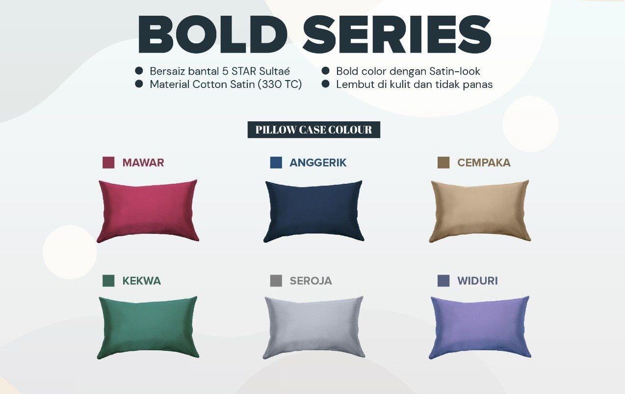 koleksi bold series pillowcase