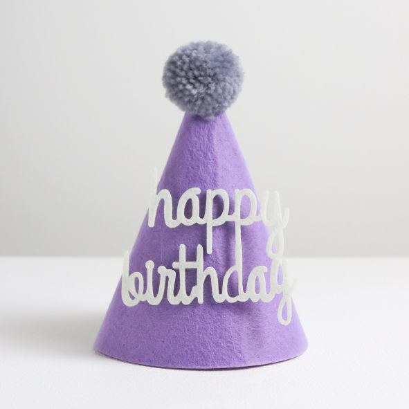 小毛球生日帽香芋紫