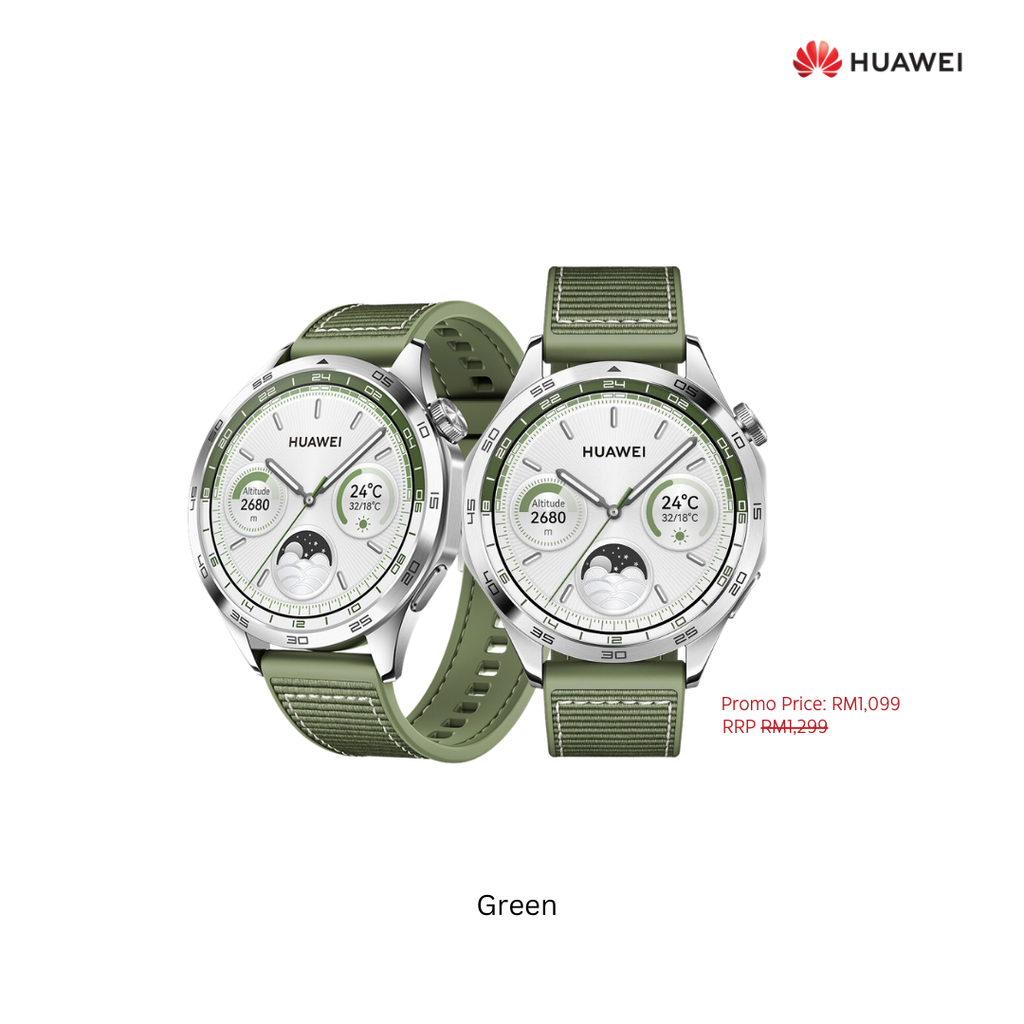 GT4 46MM GREEN Woven Strap