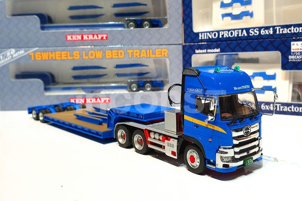 HINO PROFIA SS セミトラクター 6X4 & 16輪低床トレーラー HINO PROFIA SS 6X4 PRIME MOVER + 16 WHEELS LOW LOADER