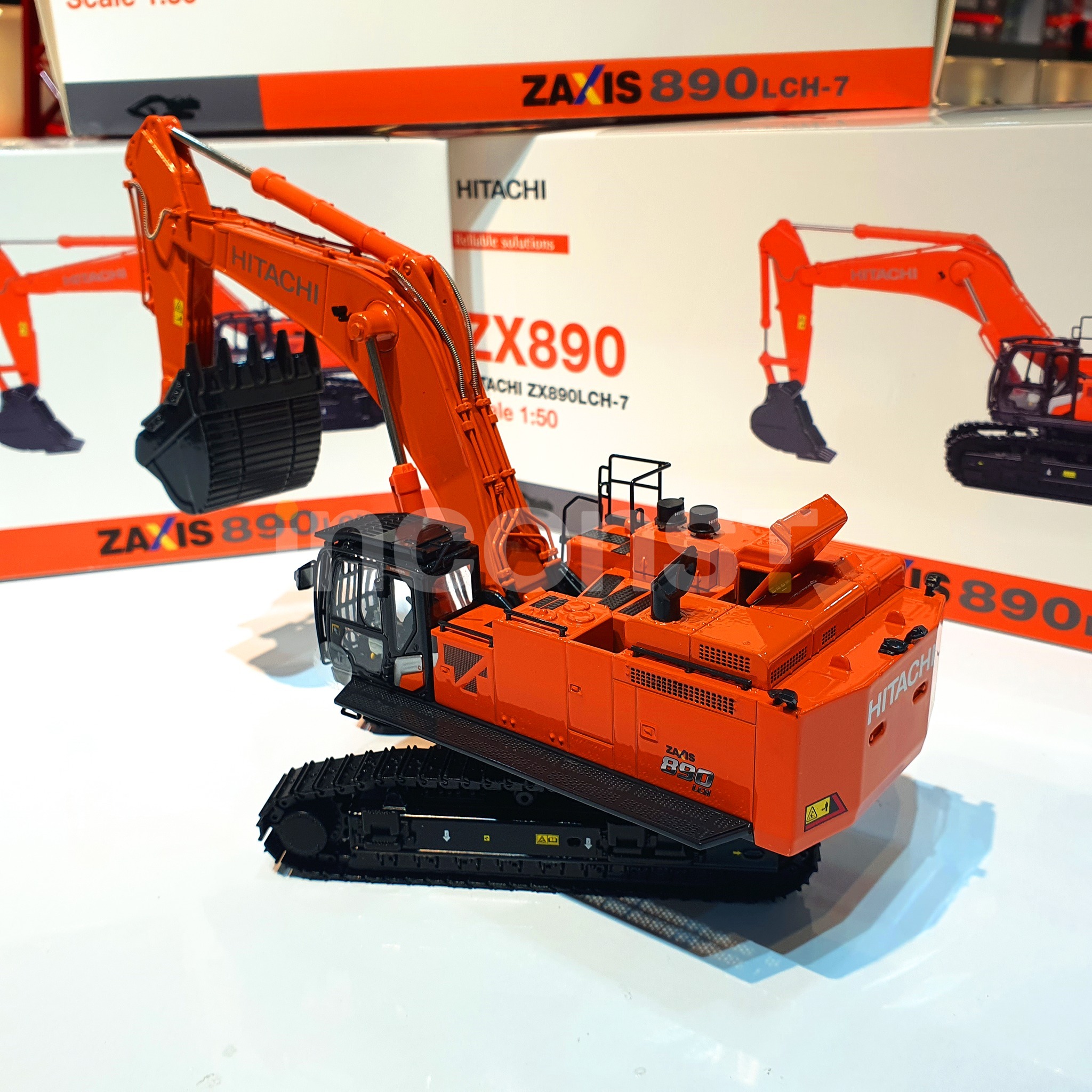 ☆新品☆ HITACHI ZAXIS890 ミニチュア重機 新品 HITACHI ZX890 LCH 7 ZAXIS ミニチュア 1/50 建機 重機 日立 CAT