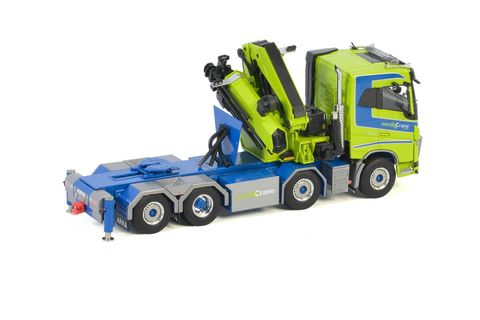 No83 ミニカー1/50 VOLVO FH4 Axle Ballasted NORDIC CRANE NORD; VOLVO FH 4 SLEEPER CAB 8X2 TAG AXLE FASSI 1100